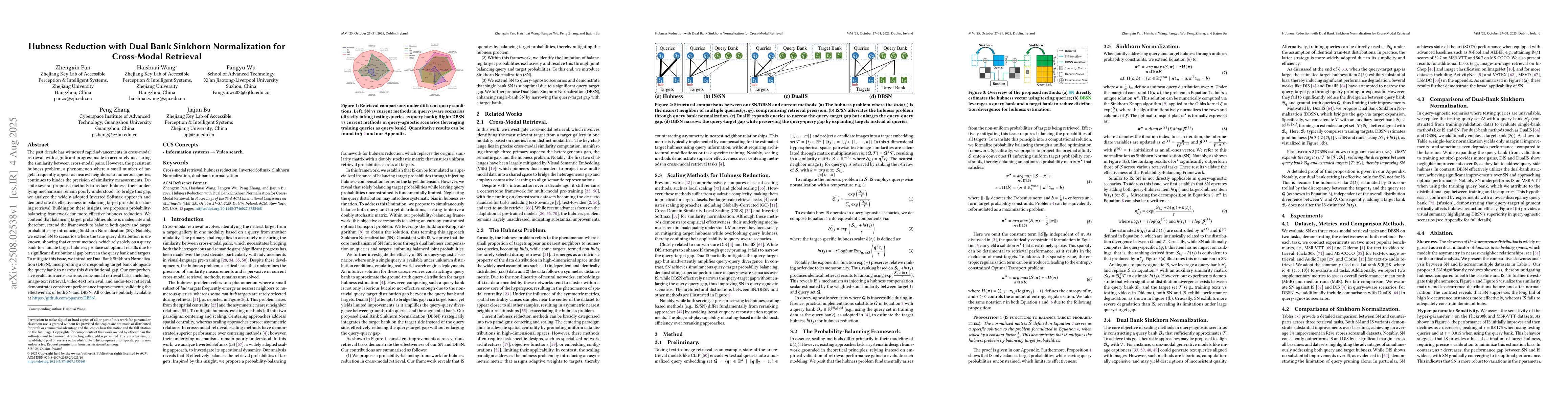Thumbnail for Hubness Reduction with Dual Bank Sinkhorn Normalization for Cross-Modal
  Retrieval