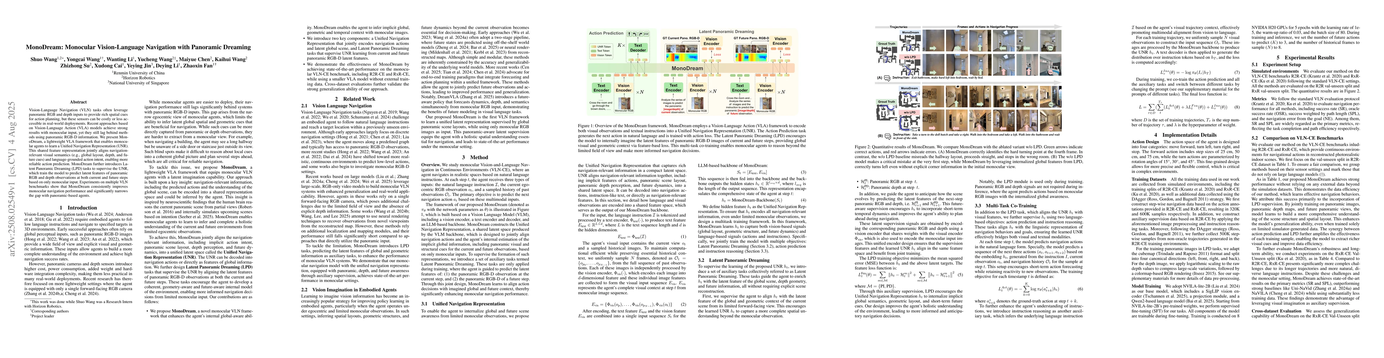 Thumbnail for MonoDream: Monocular Vision-Language Navigation with Panoramic Dreaming