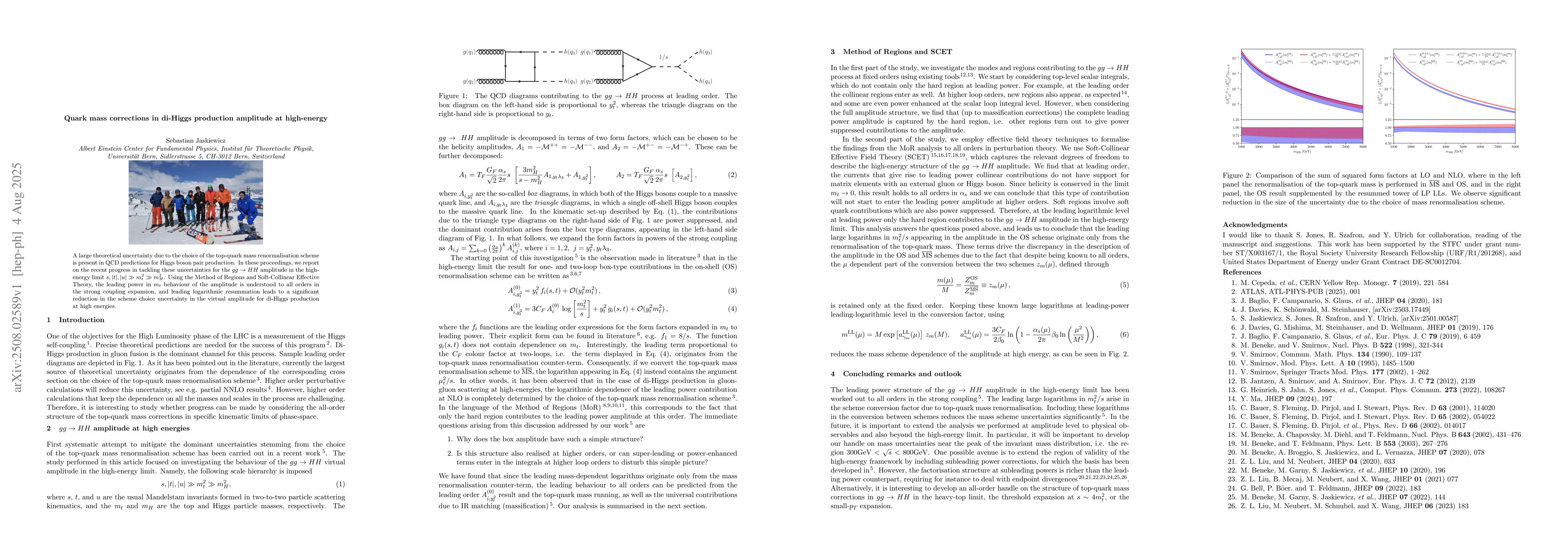 Thumbnail for Quark mass corrections in di-Higgs production amplitude at high-energy