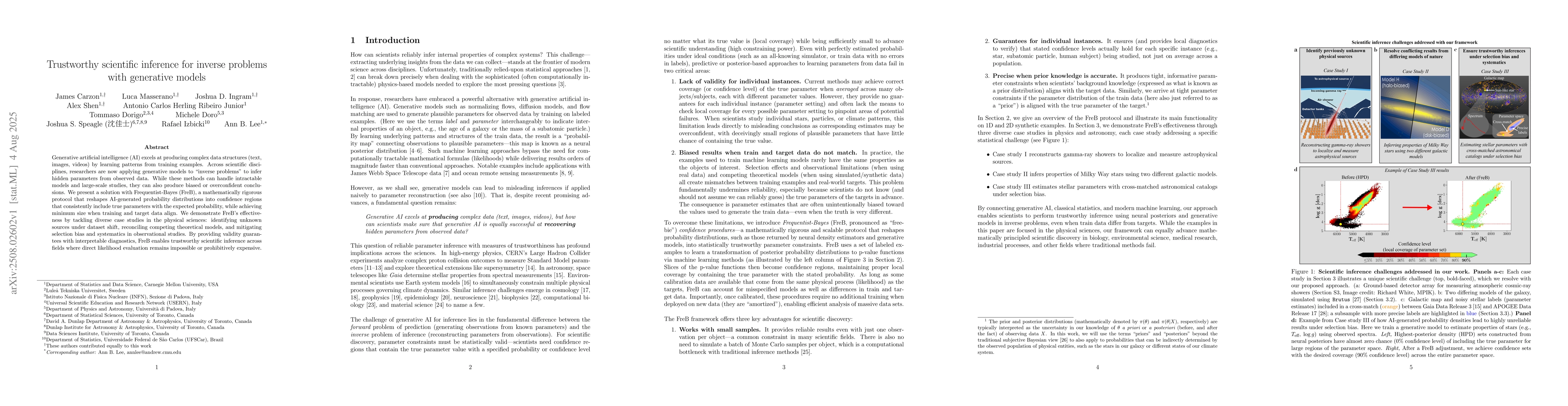 Thumbnail for Trustworthy scientific inference for inverse problems with generative
  models
