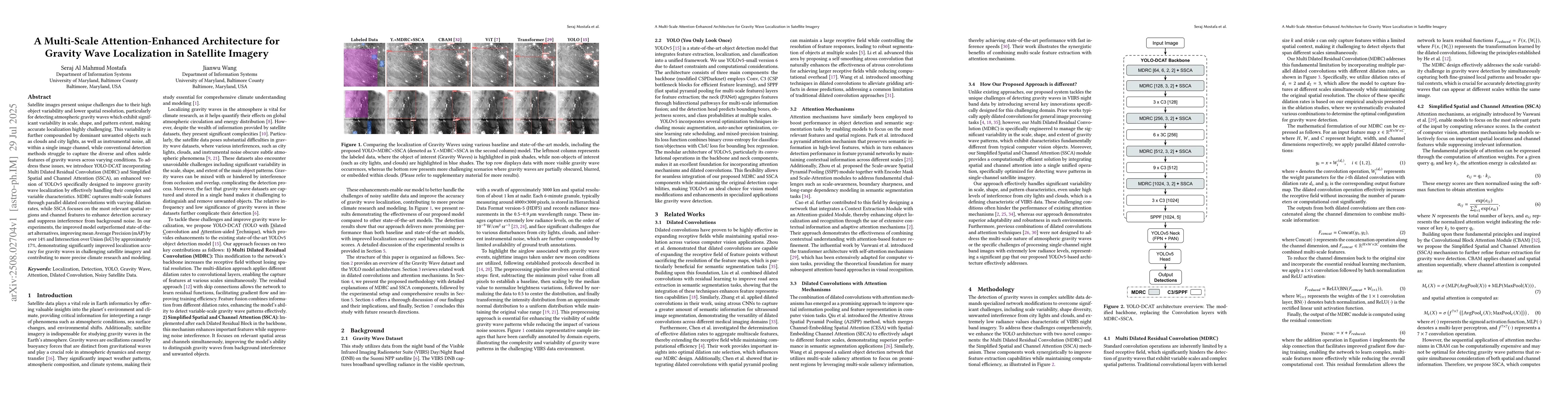 Thumbnail for A Multi-Scale Attention-Enhanced Architecture for Gravity Wave
  Localization in Satellite Imagery