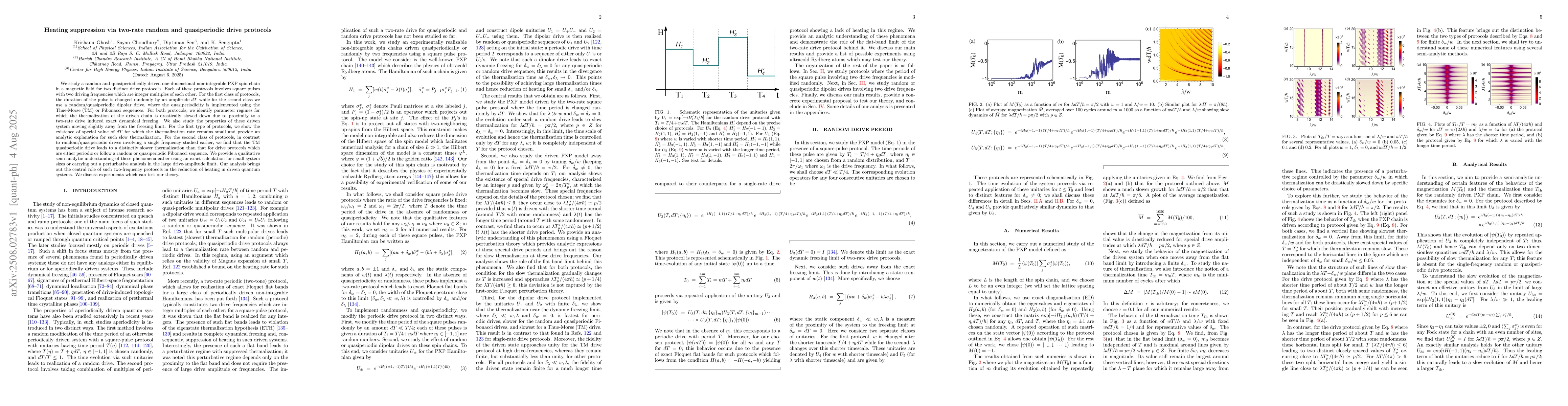 Thumbnail for Heating suppression via two-rate random and quasiperiodic drive
  protocols