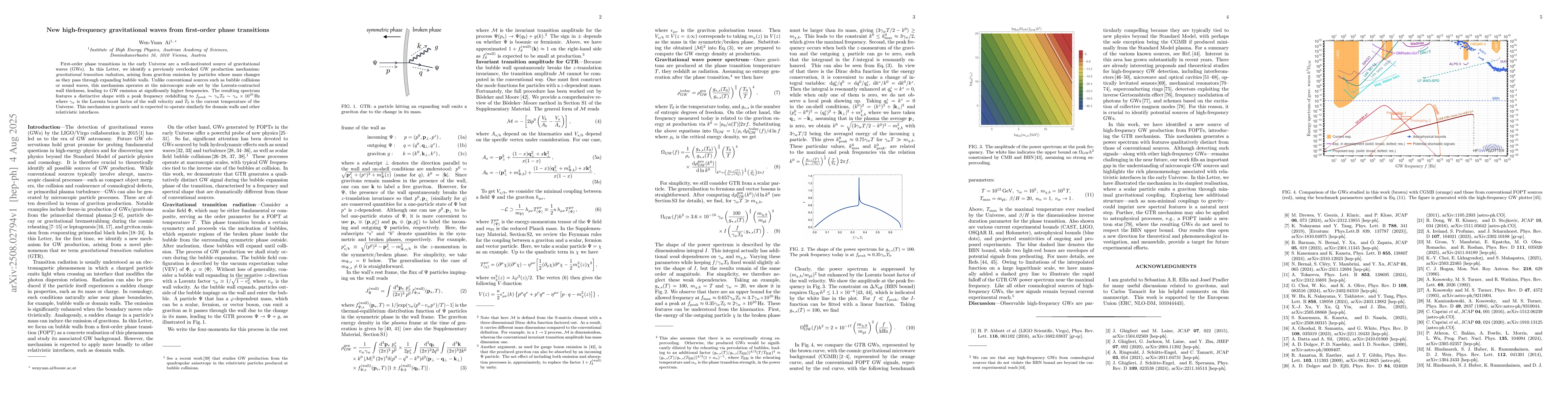Thumbnail for New high-frequency gravitational waves from first-order phase
  transitions