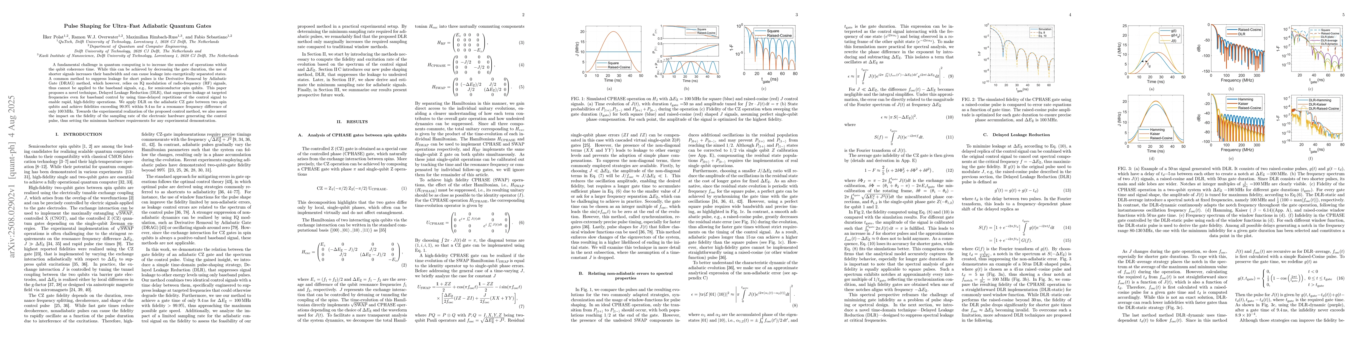 Thumbnail for Pulse Shaping for Ultra-Fast Adiabatic Quantum Gates