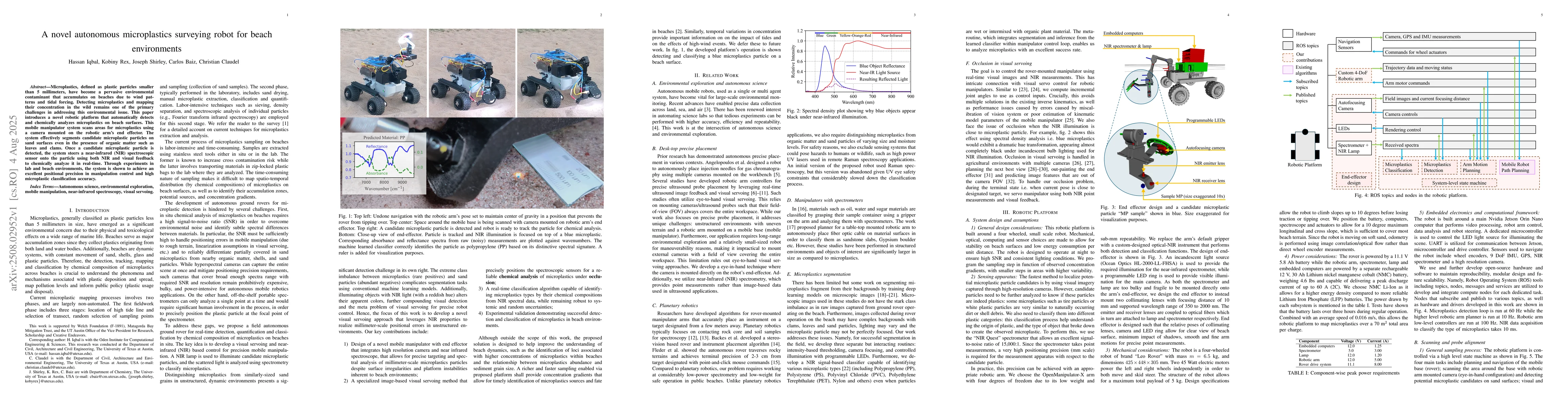 Thumbnail for A novel autonomous microplastics surveying robot for beach environments