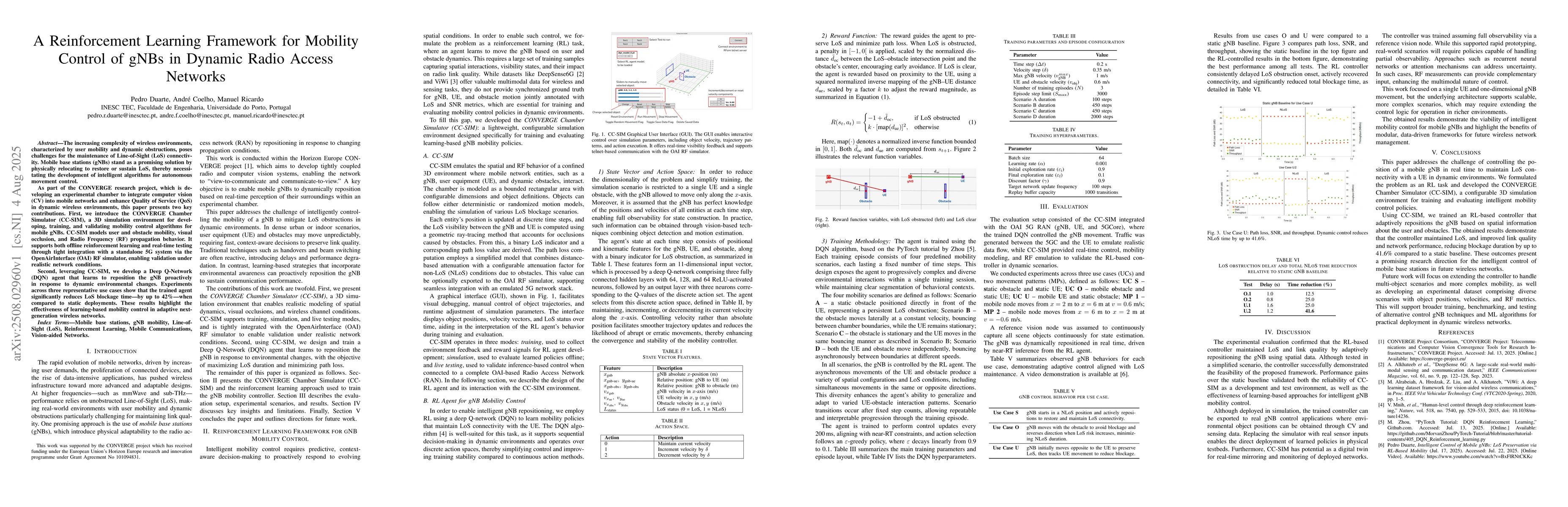 Thumbnail for A Reinforcement Learning Framework for Mobility Control of gNBs in
  Dynamic Radio Access Networks