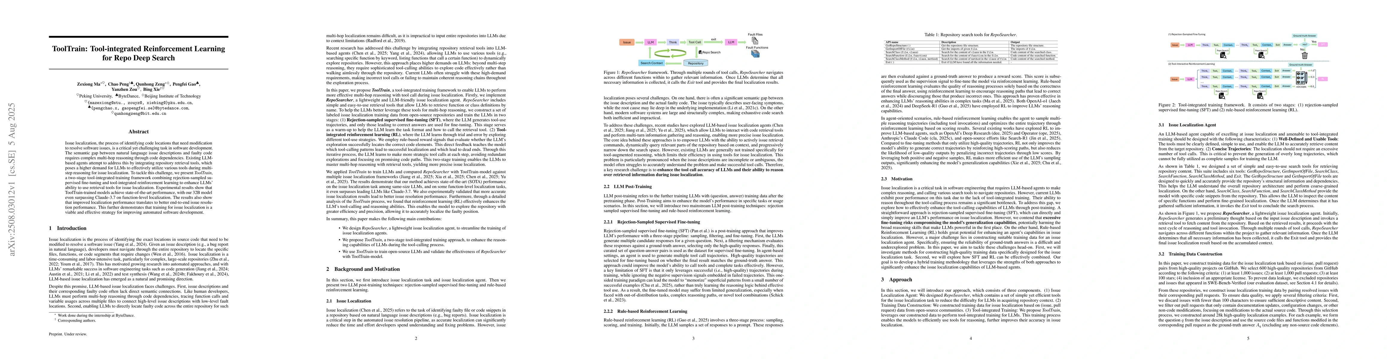 Thumbnail for Tool-integrated Reinforcement Learning for Repo Deep Search