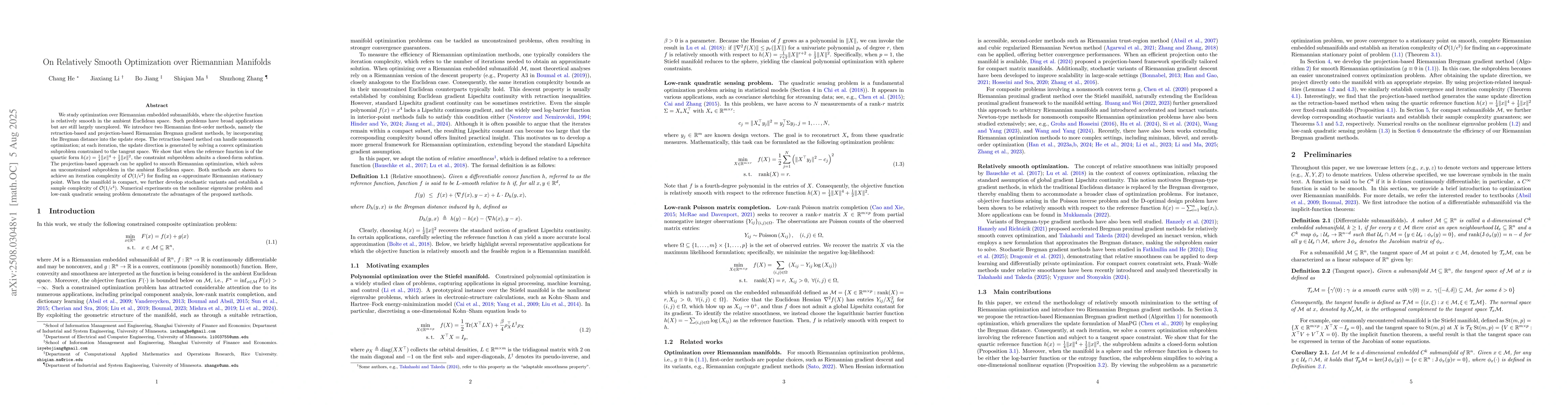 Thumbnail for On Relatively Smooth Optimization over Riemannian Manifolds
