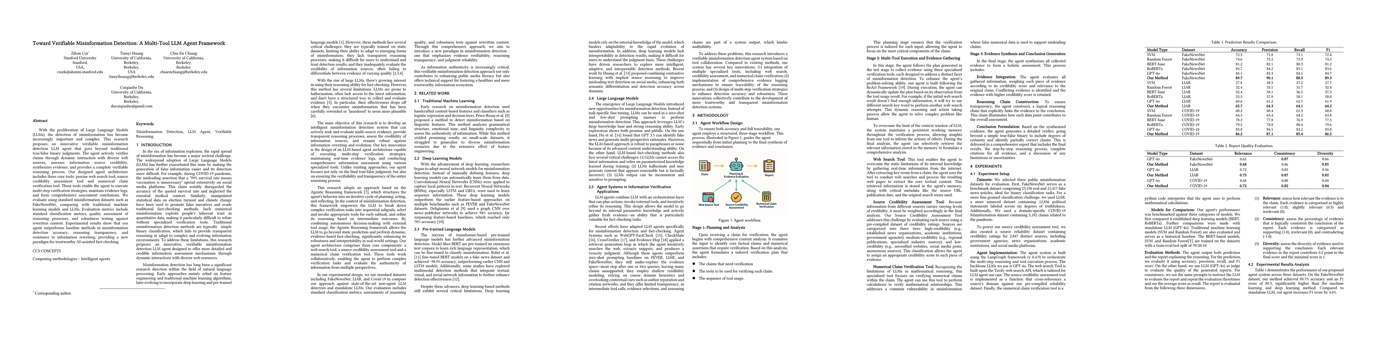 Thumbnail for Toward Verifiable Misinformation Detection: A Multi-Tool LLM Agent
  Framework