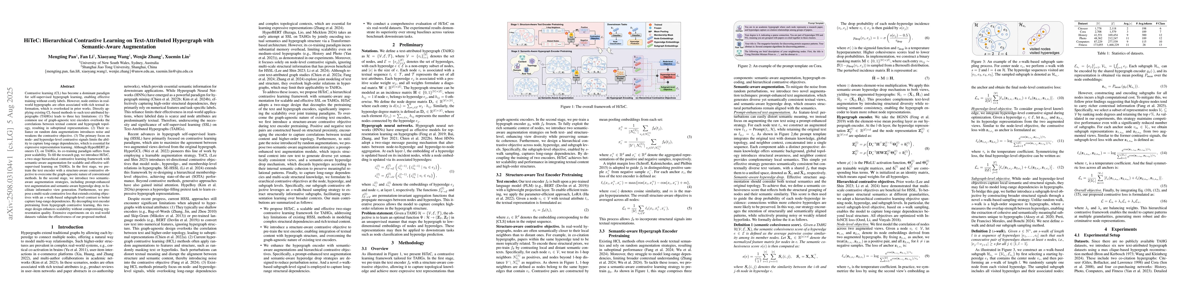 Thumbnail for HiTeC: Hierarchical Contrastive Learning on Text-Attributed Hypergraph
  with Semantic-Aware Augmentation