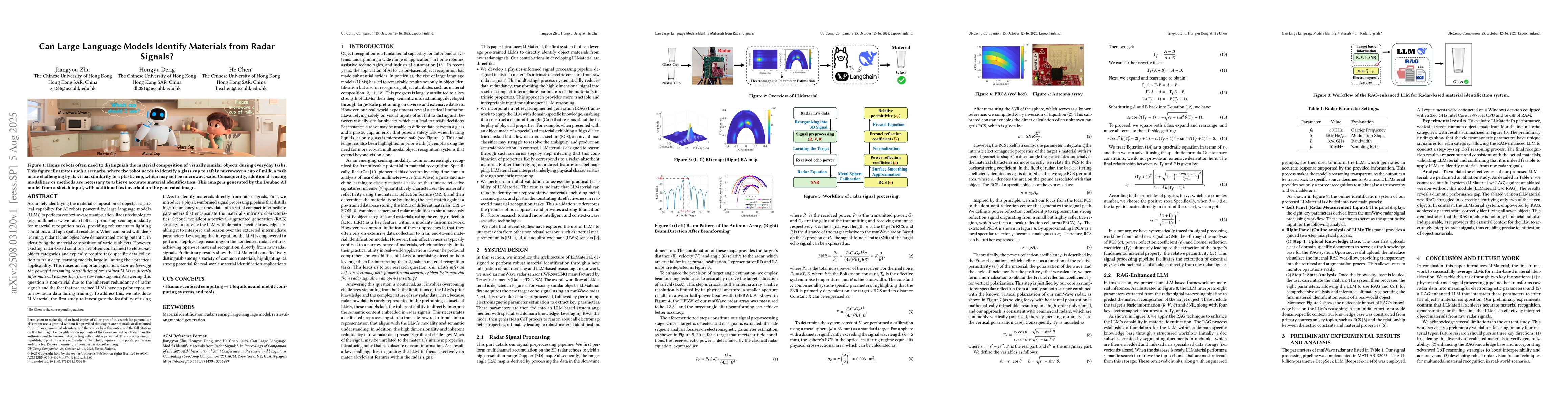 Thumbnail for Can Large Language Models Identify Materials from Radar Signals?