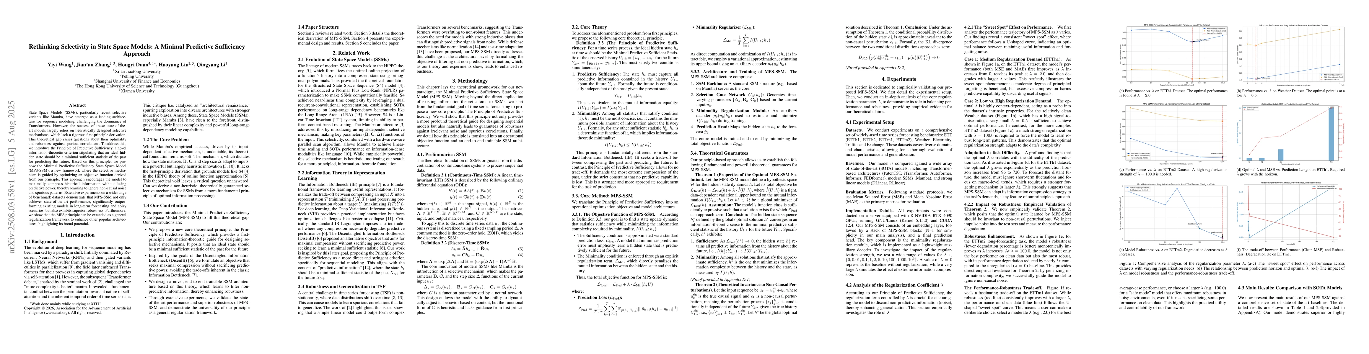 Thumbnail for Rethinking Selectivity in State Space Models: A Minimal Predictive
  Sufficiency Approach