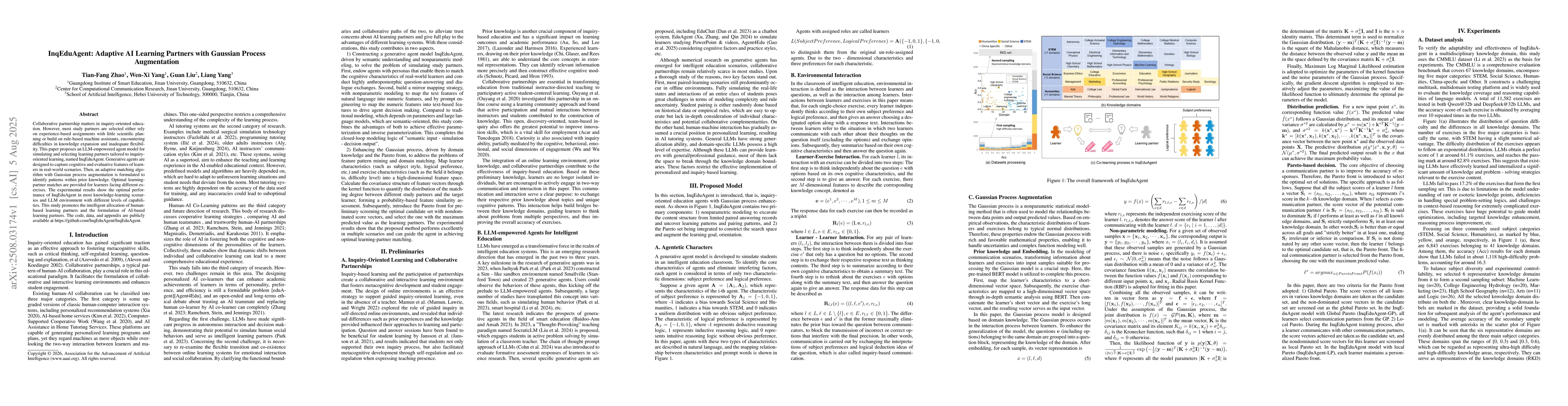 Thumbnail for InqEduAgent: Adaptive AI Learning Partners with Gaussian Process
  Augmentation