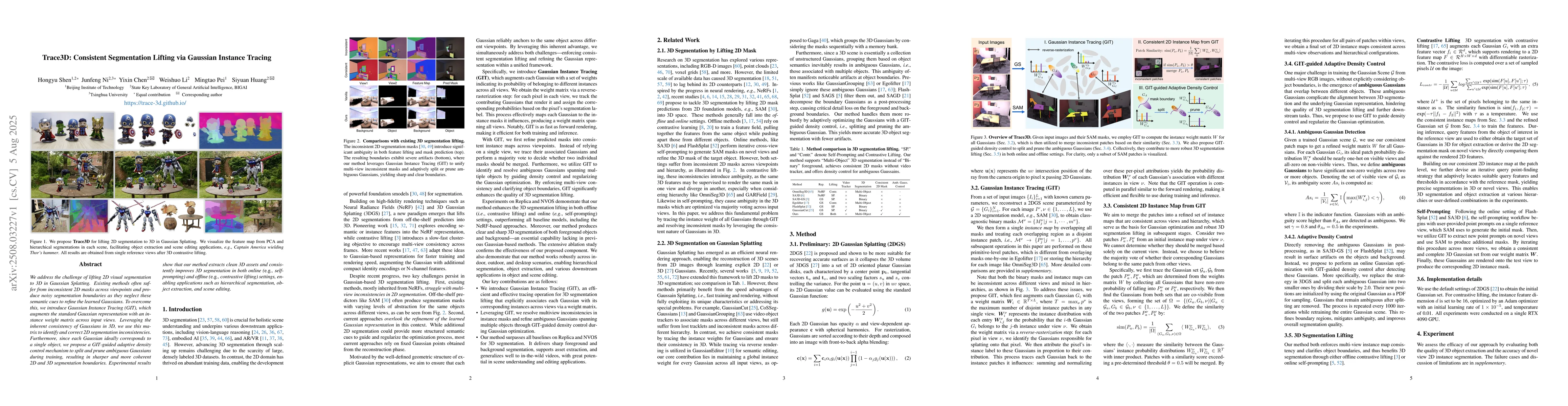 Thumbnail for Trace3D: Consistent Segmentation Lifting via Gaussian Instance Tracing
