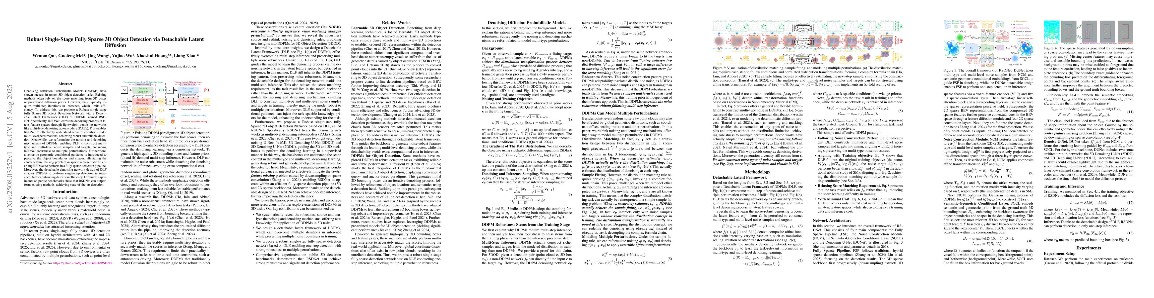 Thumbnail for Robust Single-Stage Fully Sparse 3D Object Detection via Detachable
  Latent Diffusion
