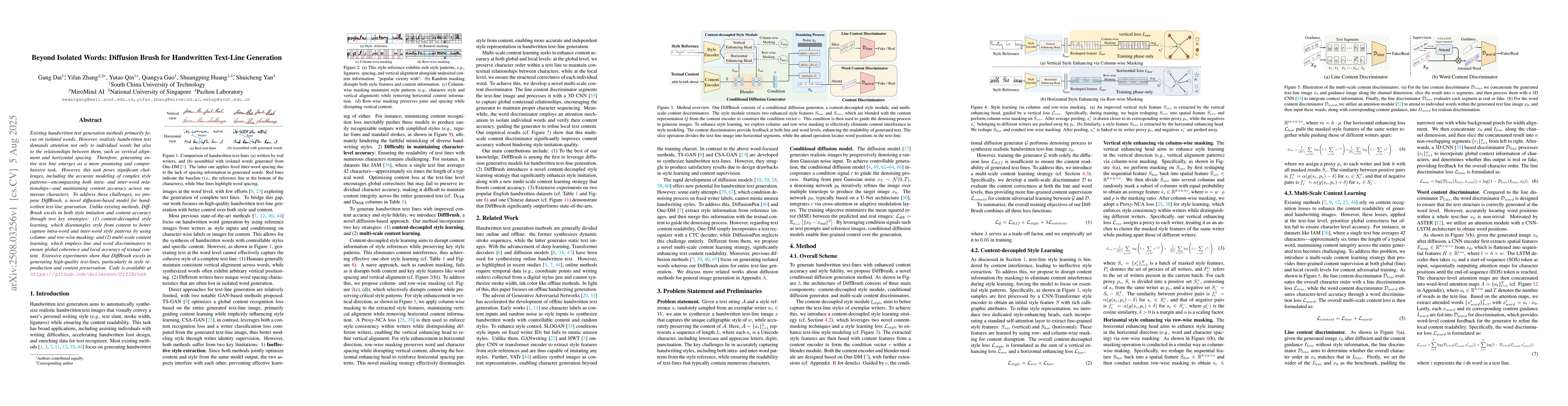 Thumbnail for Beyond Isolated Words: Diffusion Brush for Handwritten Text-Line
  Generation