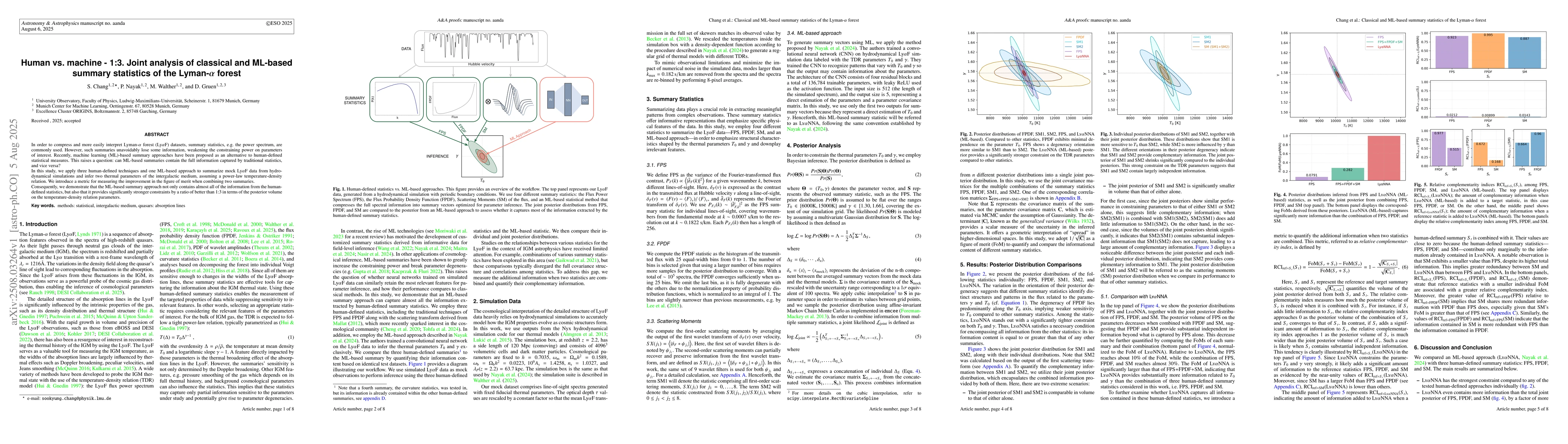 Thumbnail for Human vs. machine -- 1:3. Joint analysis of classical and ML-based
  summary statistics of the Lyman-$α$ forest