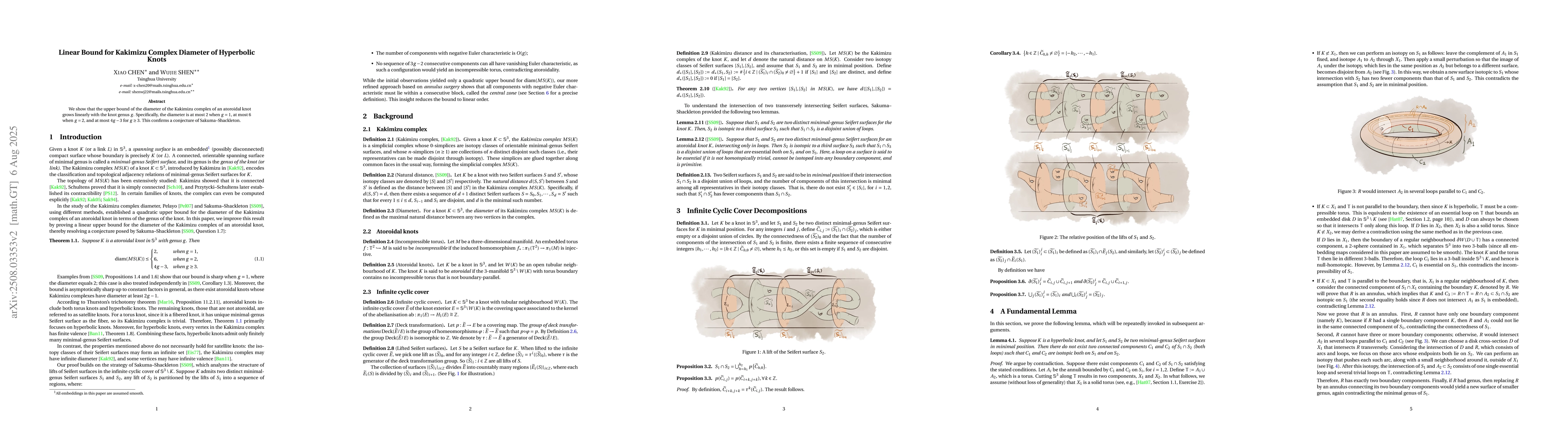 Thumbnail for Linear Bound for Kakimizu Complex Diameter of Hyperbolic Knots