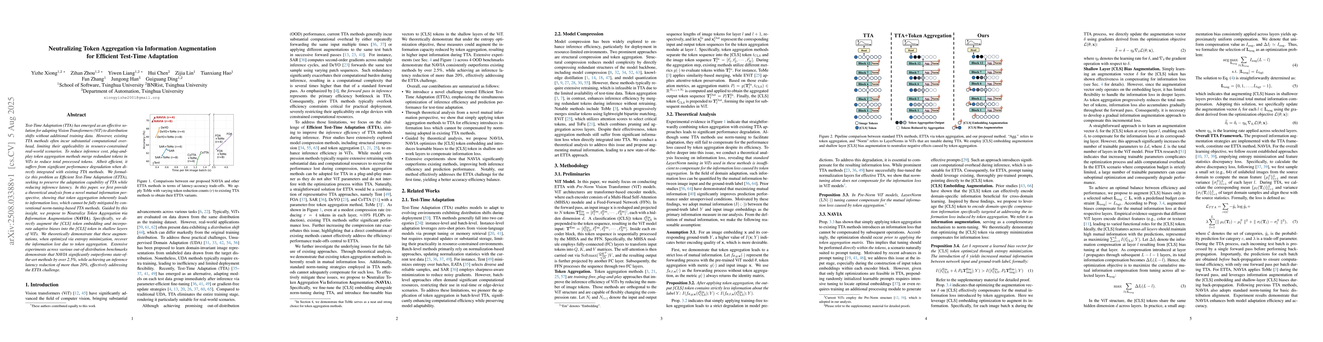 Thumbnail for Neutralizing Token Aggregation via Information Augmentation for
  Efficient Test-Time Adaptation