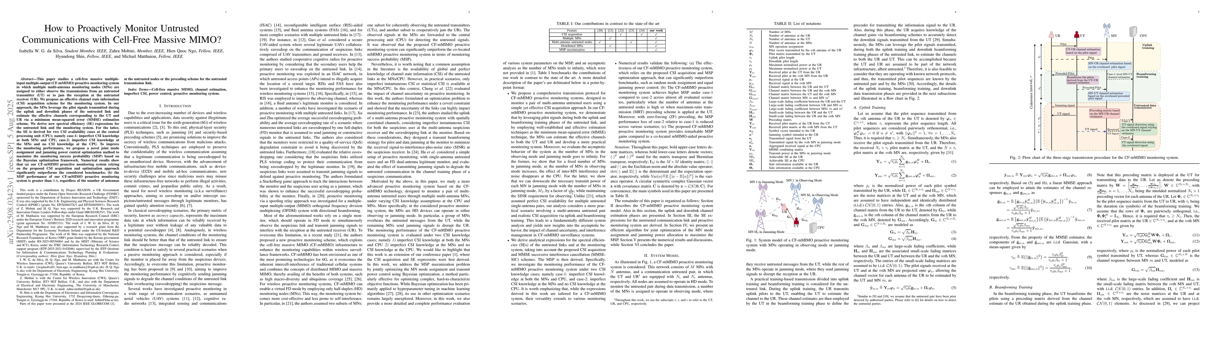 Thumbnail for How to Proactively Monitor Untrusted Communications with Cell-Free
  Massive MIMO?