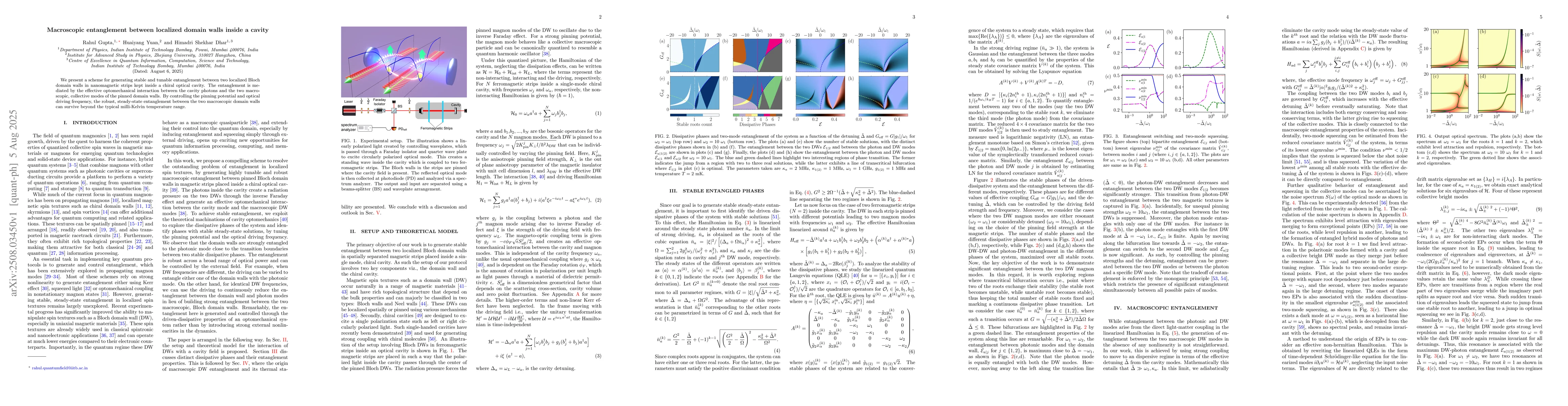 Thumbnail for Macroscopic entanglement between localized domain walls inside a cavity