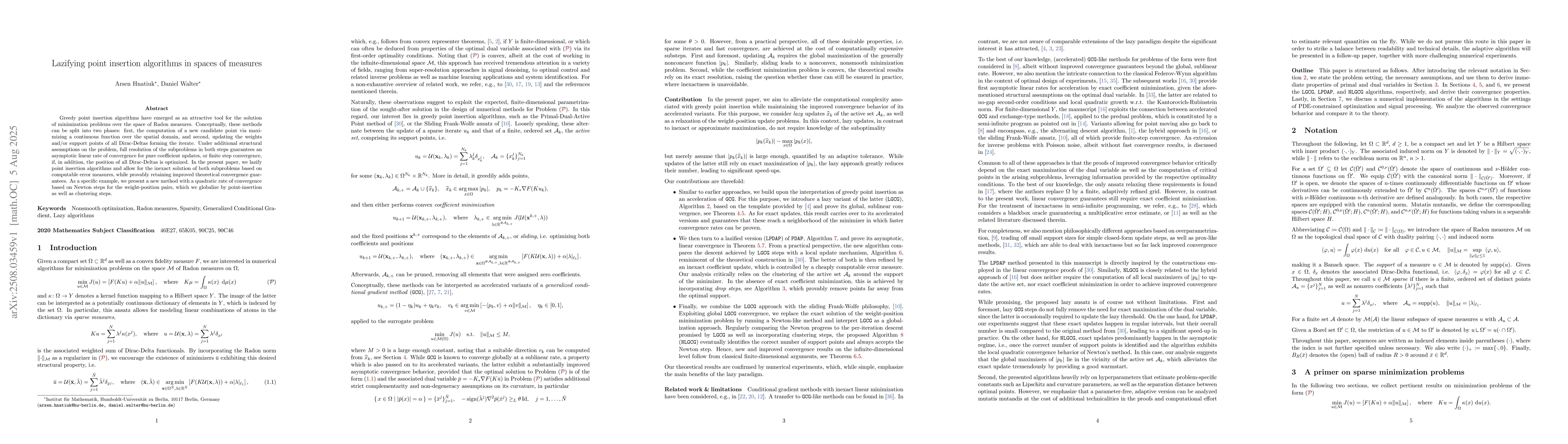 Thumbnail for Lazifying point insertion algorithms in spaces of measures