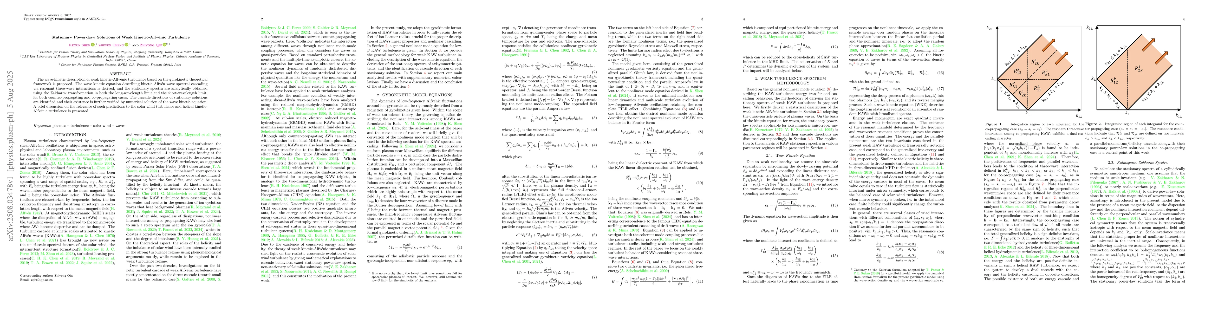 Thumbnail for Stationary Power-Law Solutions of Kinetic-Alfvénic Turbulence