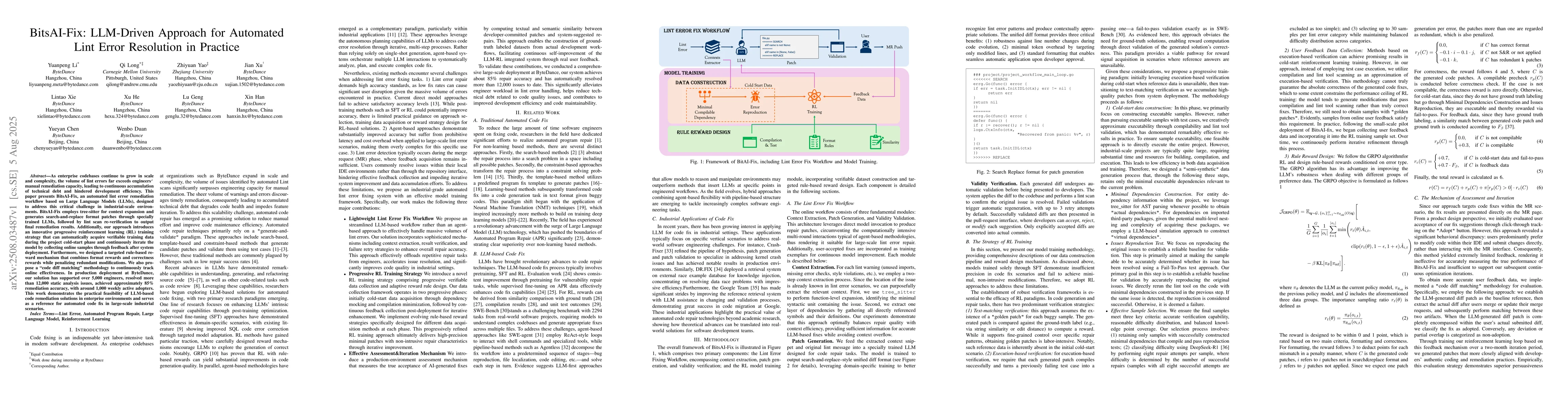 Thumbnail for BitsAI-Fix: LLM-Driven Approach for Automated Lint Error Resolution in
  Practice