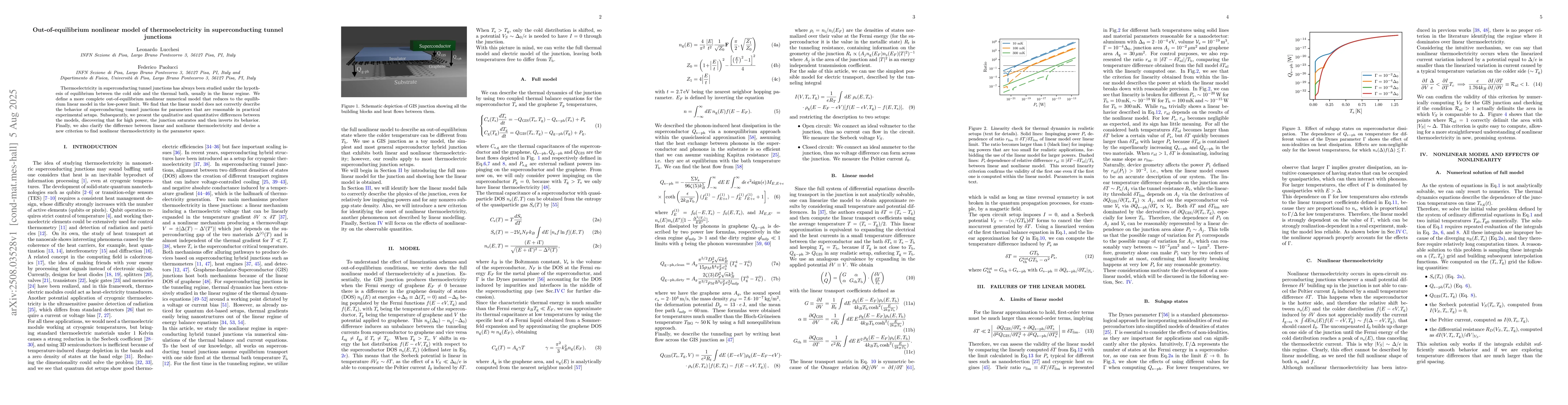 Thumbnail for Out-of-equilibrium nonlinear model of thermoelectricity in
  superconducting tunnel junctions