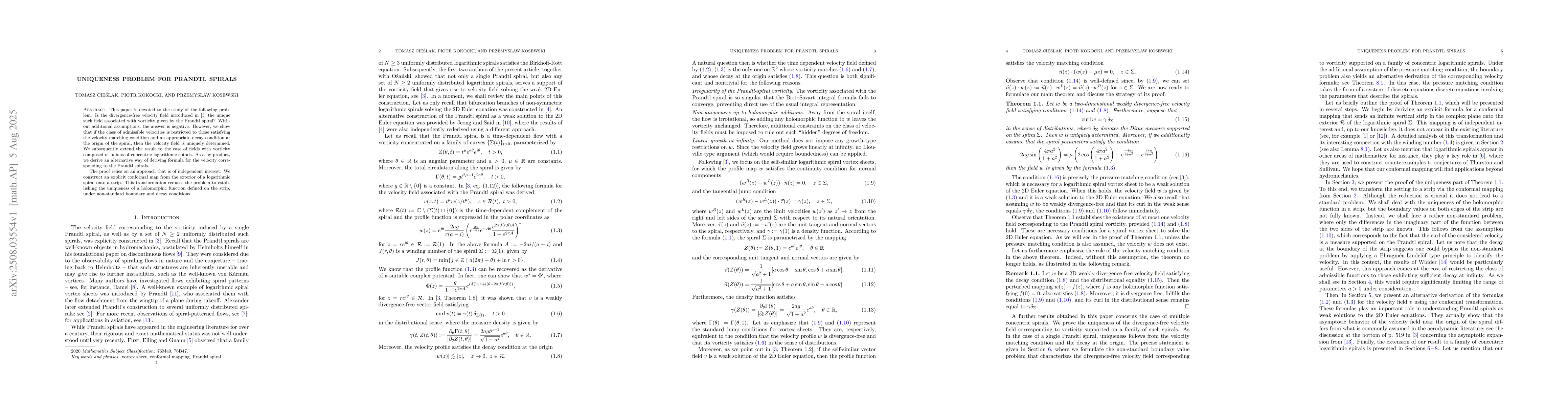 Thumbnail for Uniqueness problem for Prandtl spirals