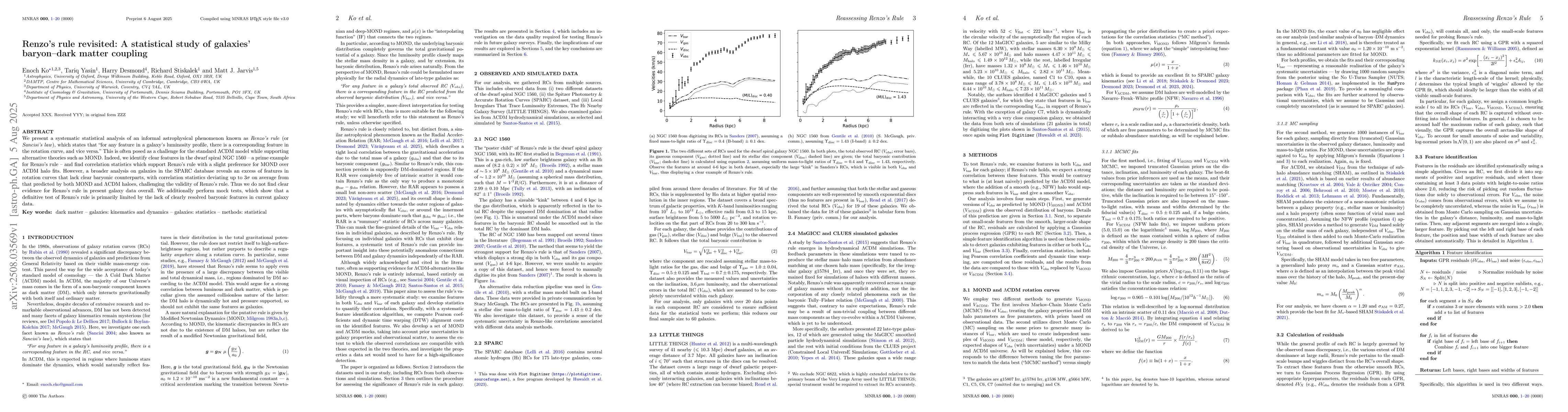 Thumbnail for Renzo's rule revisited: A statistical study of galaxies' baryon - dark
  matter coupling