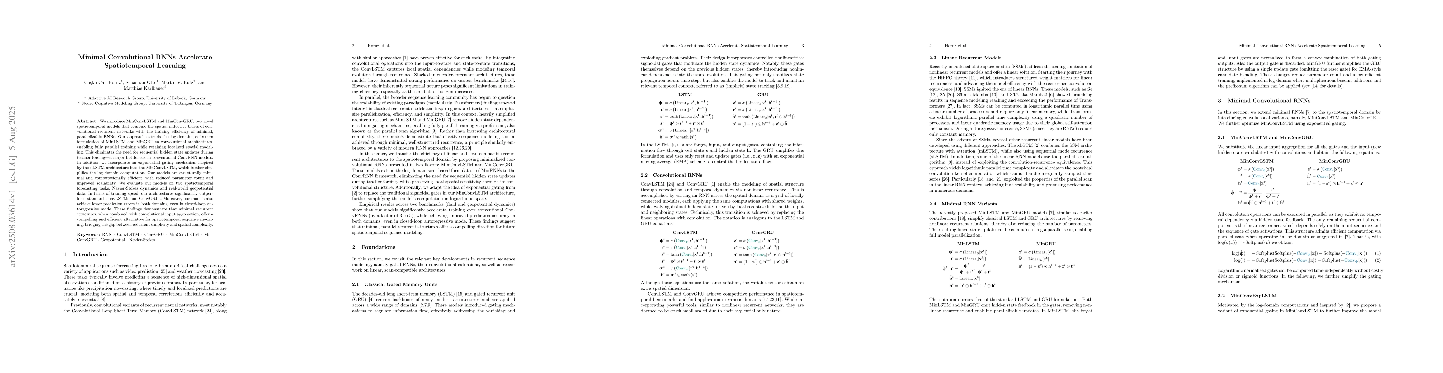 Thumbnail for Minimal Convolutional RNNs Accelerate Spatiotemporal Learning