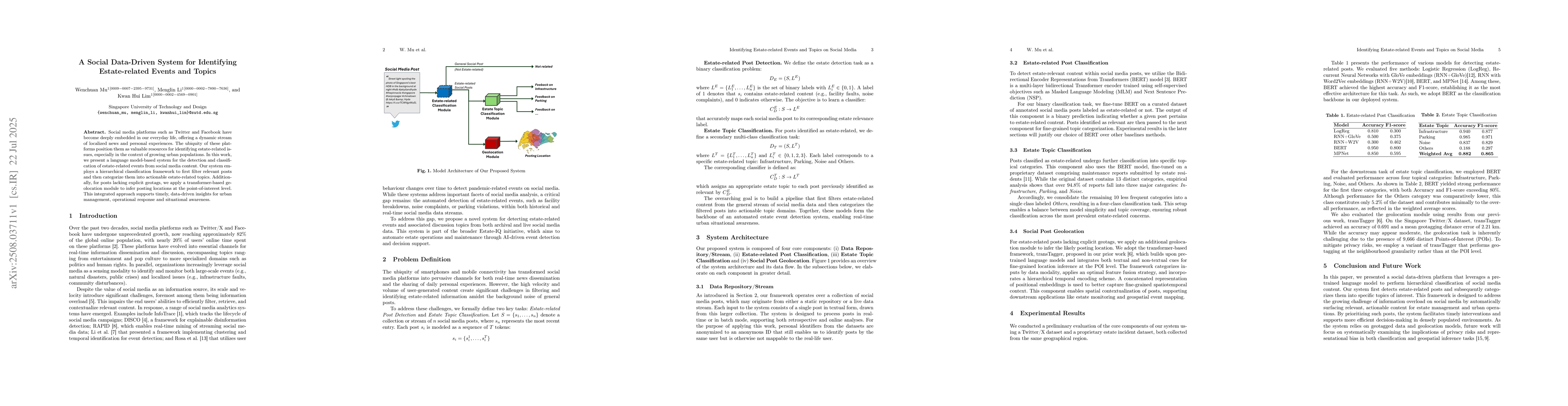 Thumbnail for A Social Data-Driven System for Identifying Estate-related Events and
  Topics
