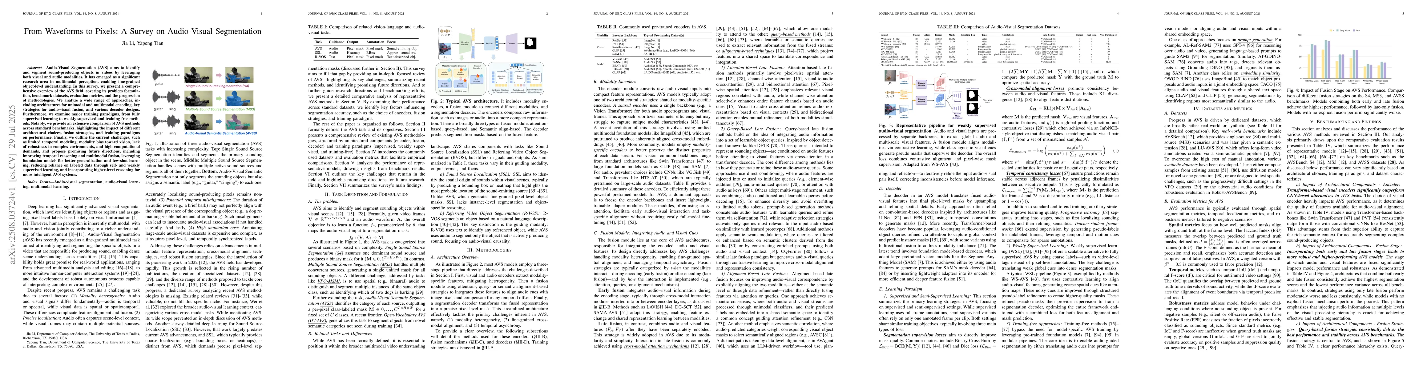 Thumbnail for From Waveforms to Pixels: A Survey on Audio-Visual Segmentation