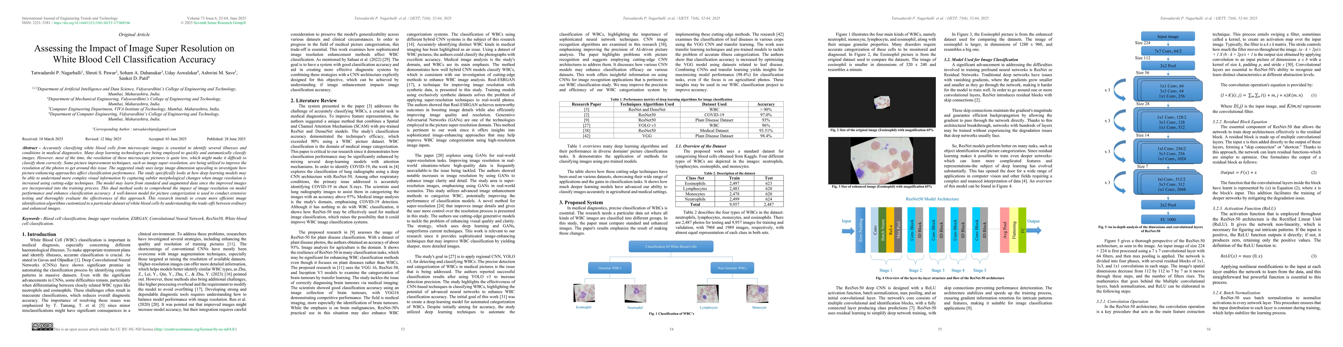 Thumbnail for Assessing the Impact of Image Super Resolution on White Blood Cell
  Classification Accuracy