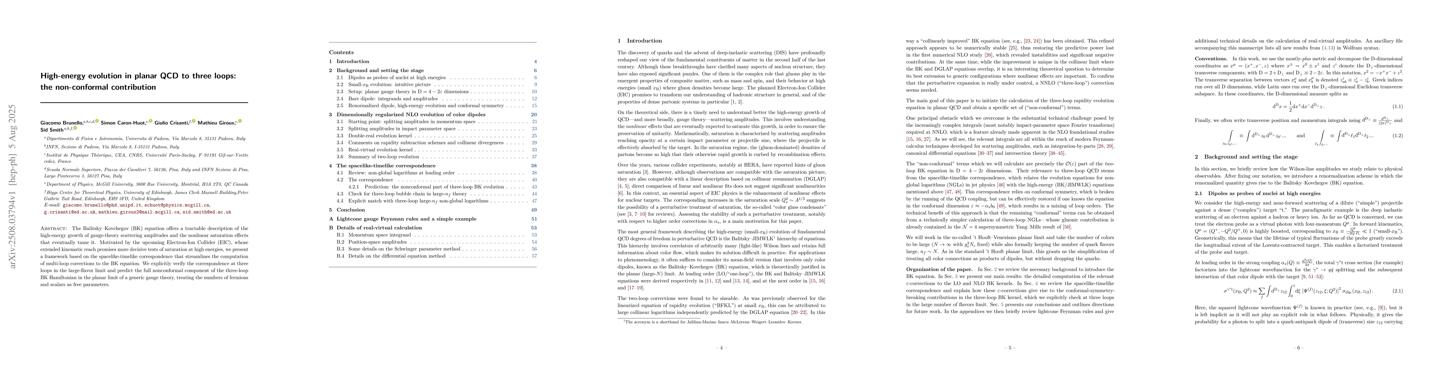 Thumbnail for High-energy evolution in planar QCD to three loops: the non-conformal
  contribution