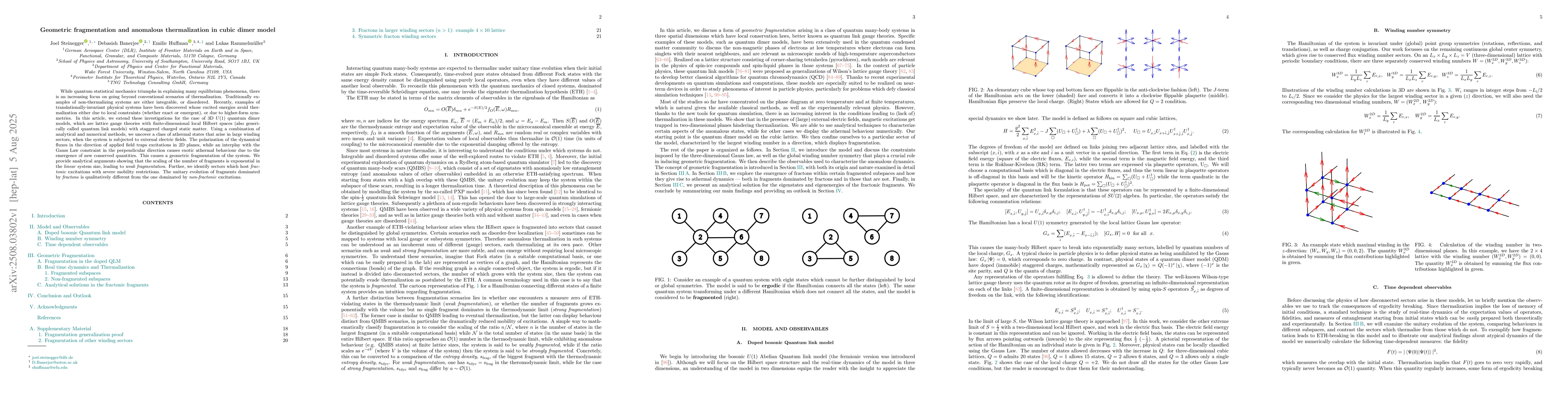 Thumbnail for Geometric fragmentation and anomalous thermalization in cubic dimer
  model