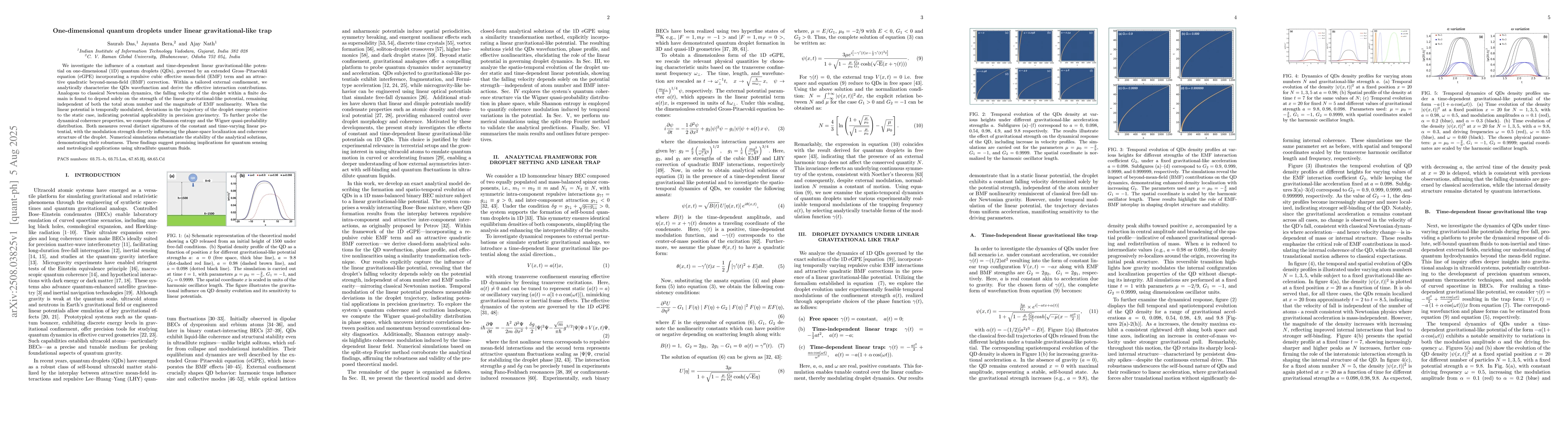 Thumbnail for One-dimensional quantum droplets under linear gravitational-like trap