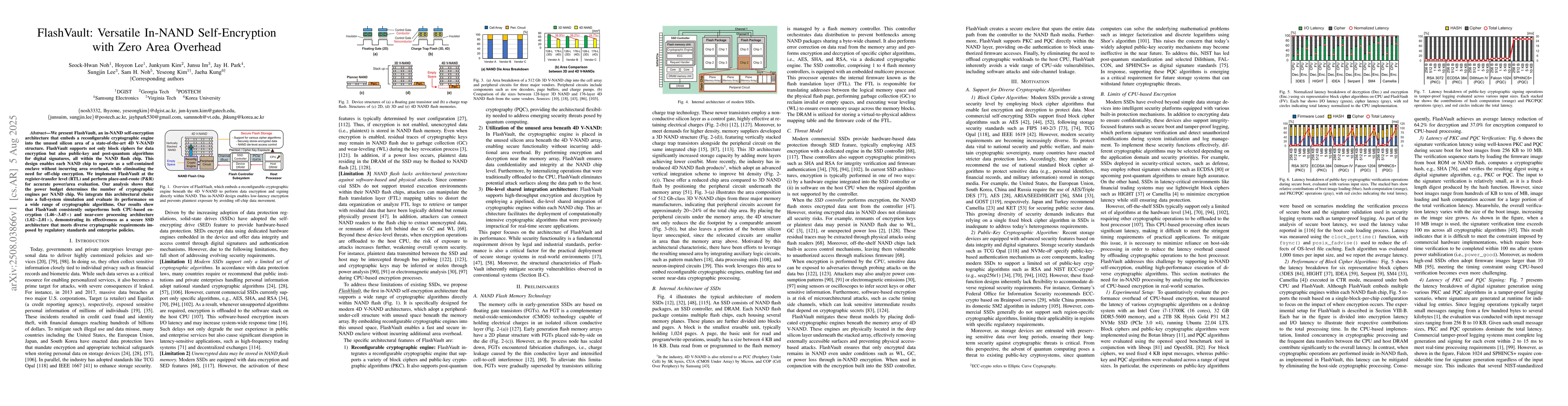 Thumbnail for FlashVault: Versatile In-NAND Self-Encryption with Zero Area Overhead