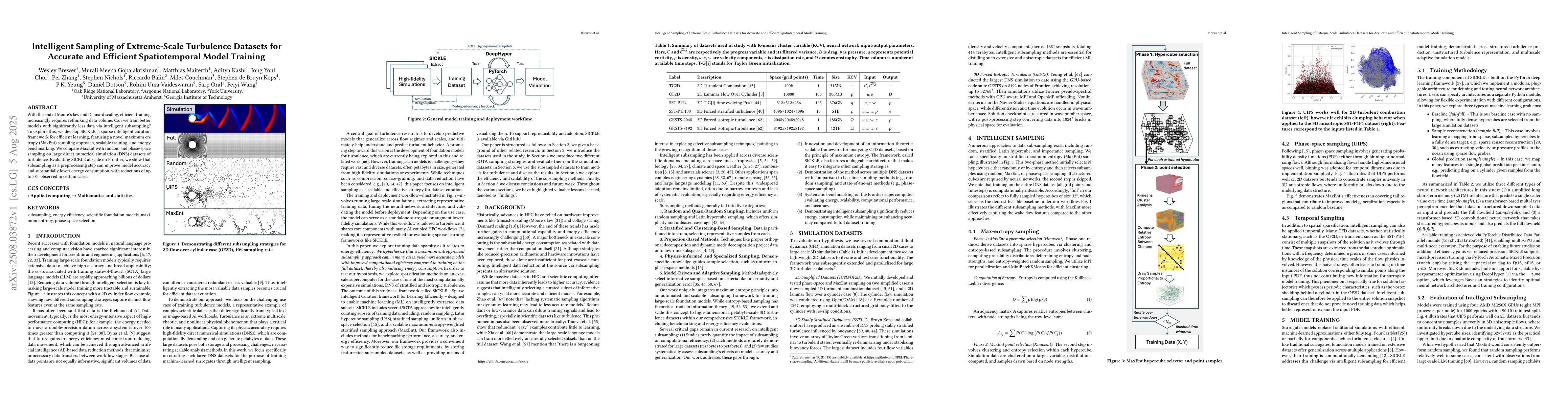 Thumbnail for Intelligent Sampling of Extreme-Scale Turbulence Datasets for Accurate
  and Efficient Spatiotemporal Model Training