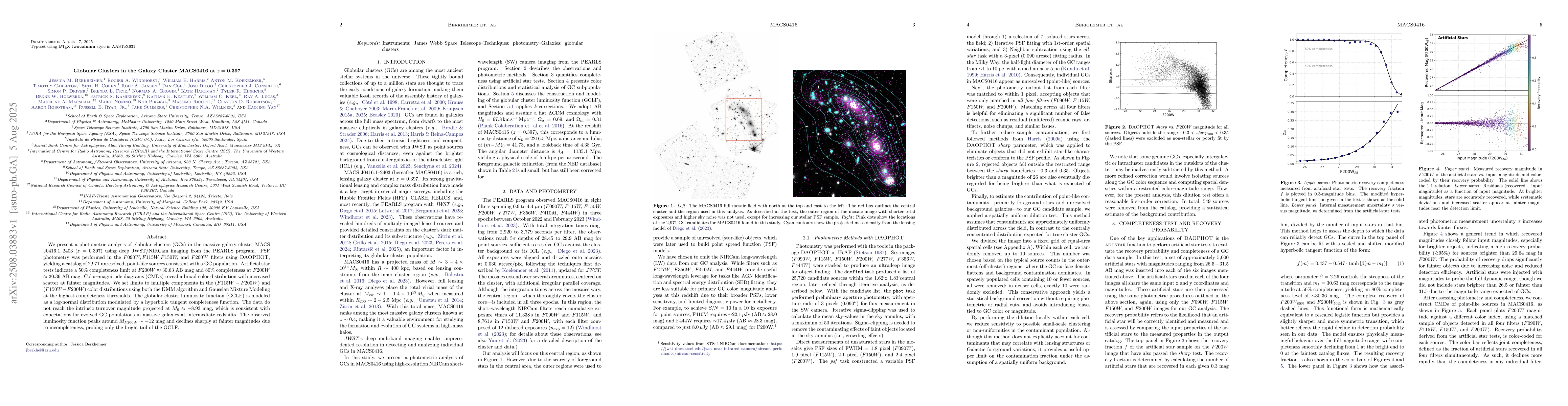 Thumbnail for Globular Clusters in the Galaxy Cluster MACS0416 at z = 0.397
