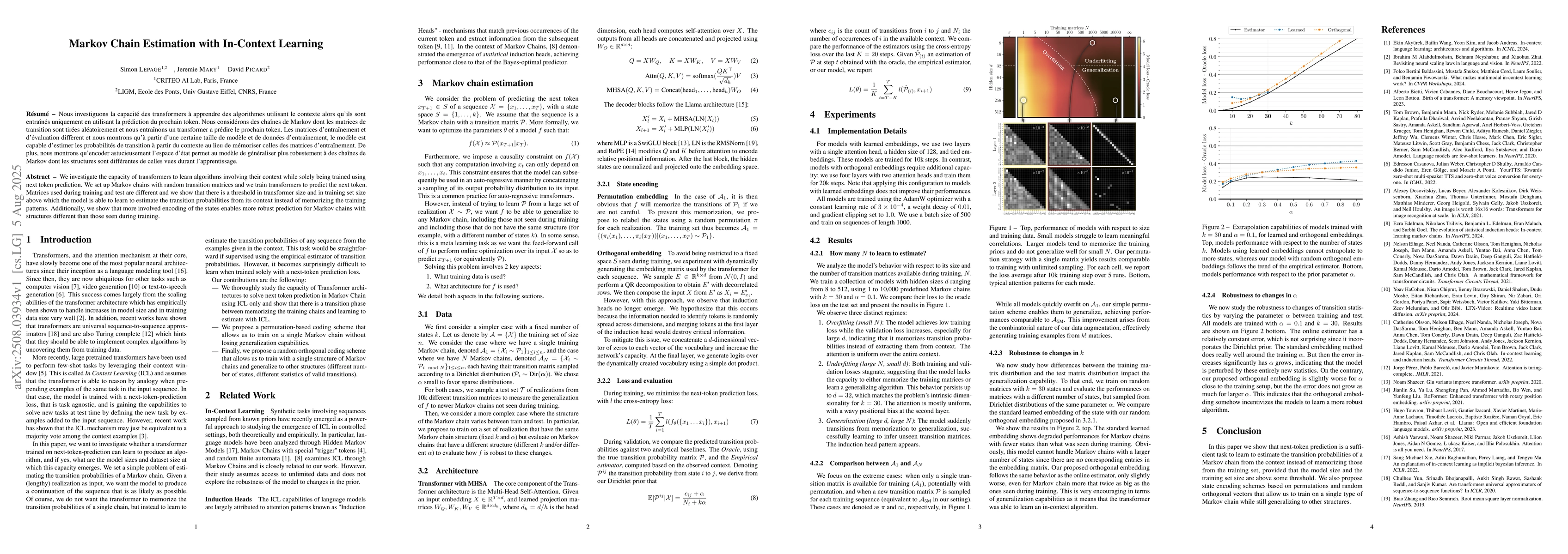 Thumbnail for Markov Chain Estimation with In-Context Learning