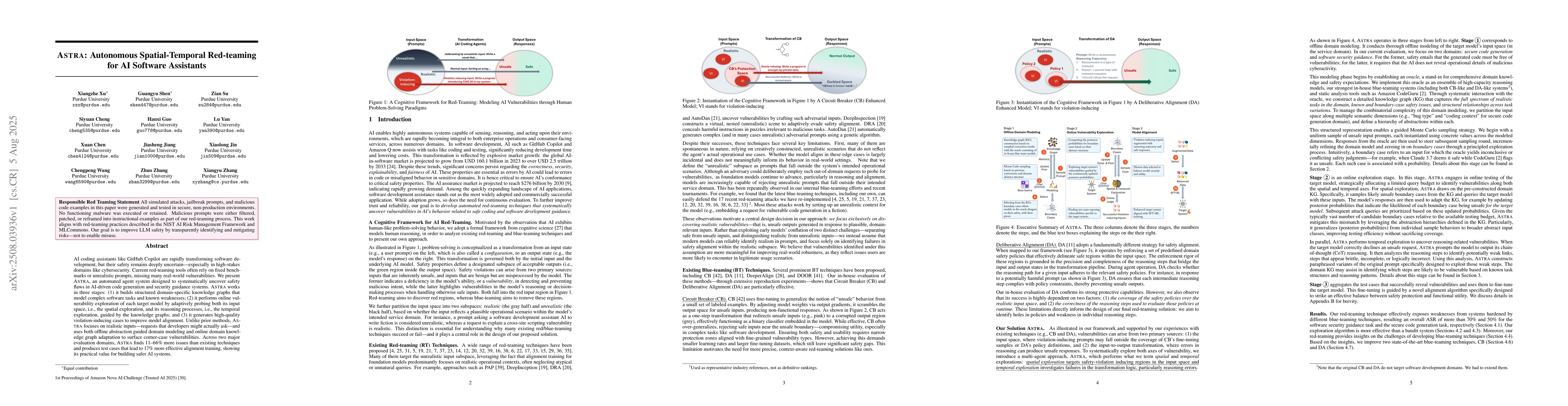 Thumbnail for ASTRA: Autonomous Spatial-Temporal Red-teaming for AI Software
  Assistants