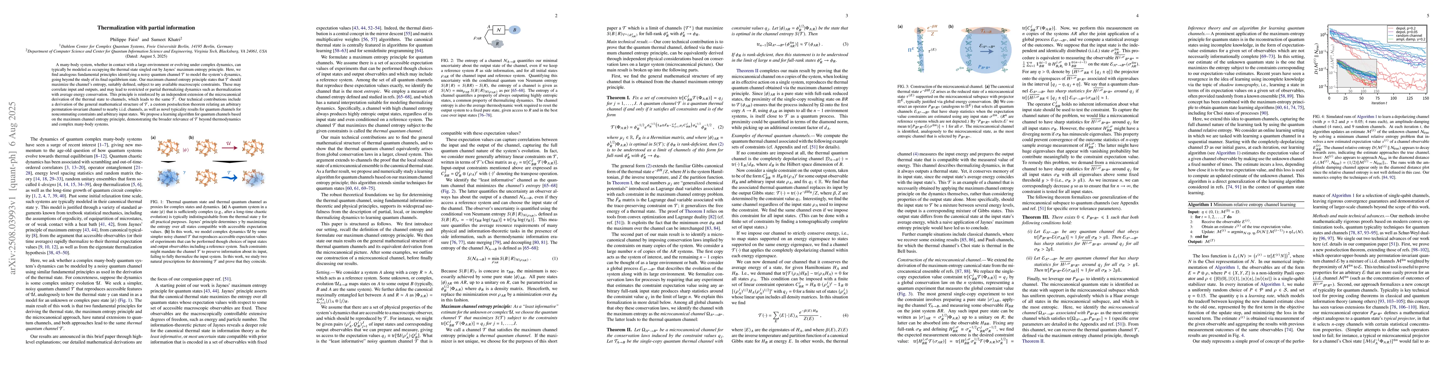 Thumbnail for Thermalization with partial information