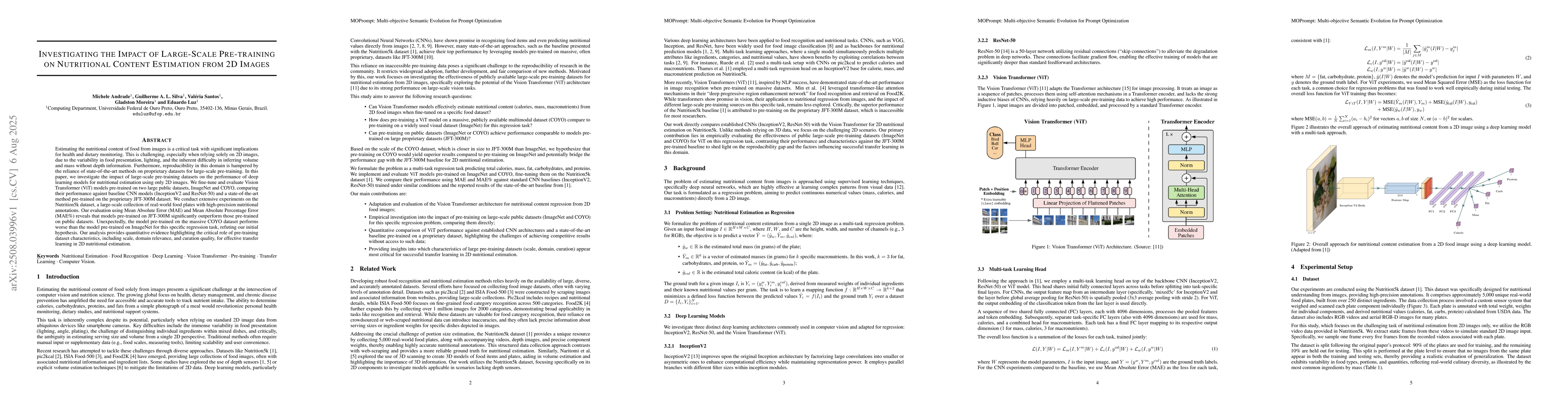Thumbnail for Investigating the Impact of Large-Scale Pre-training on Nutritional
  Content Estimation from 2D Images