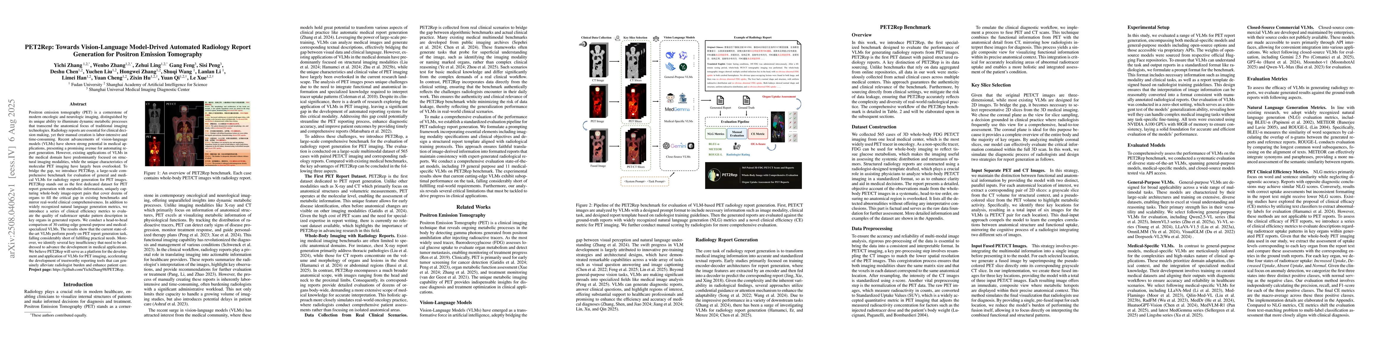 Thumbnail for PET2Rep: Towards Vision-Language Model-Drived Automated Radiology Report
  Generation for Positron Emission Tomography