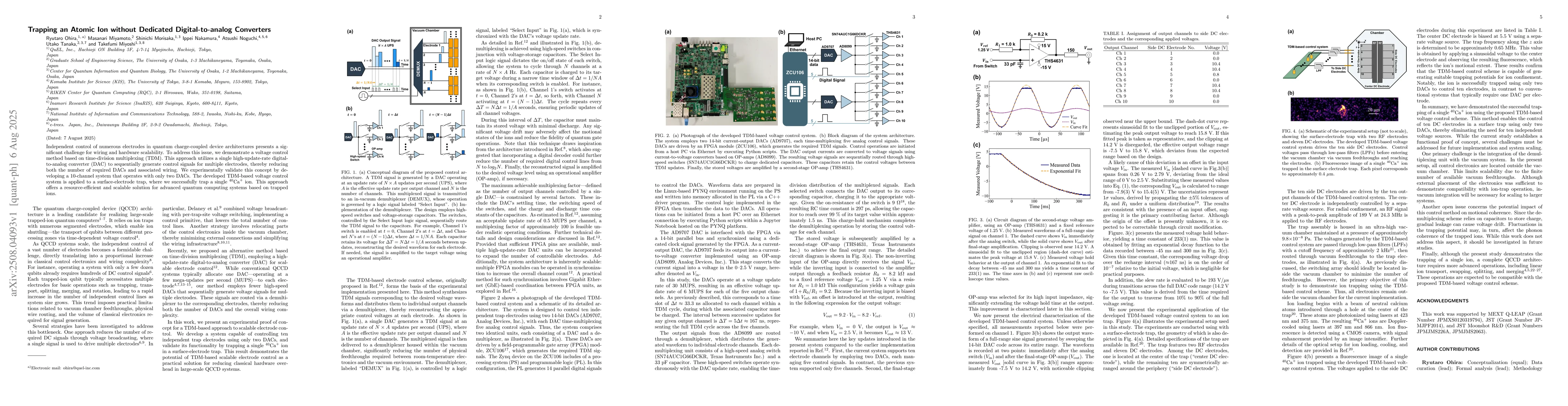 Thumbnail for Trapping an Atomic Ion without Dedicated Digital-to-analog Converters