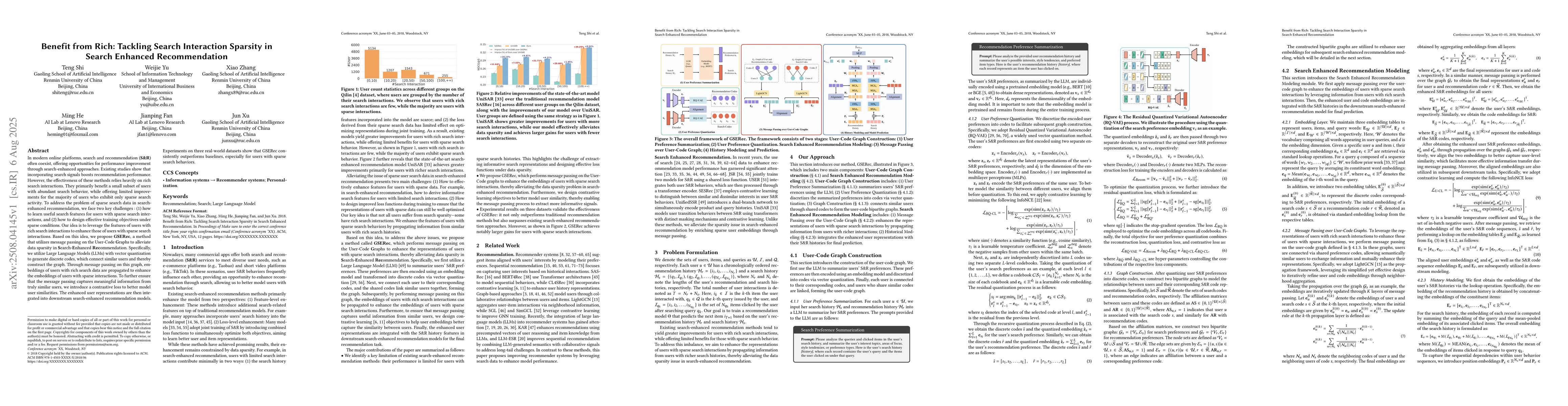 Thumbnail for Benefit from Rich: Tackling Search Interaction Sparsity in Search
  Enhanced Recommendation