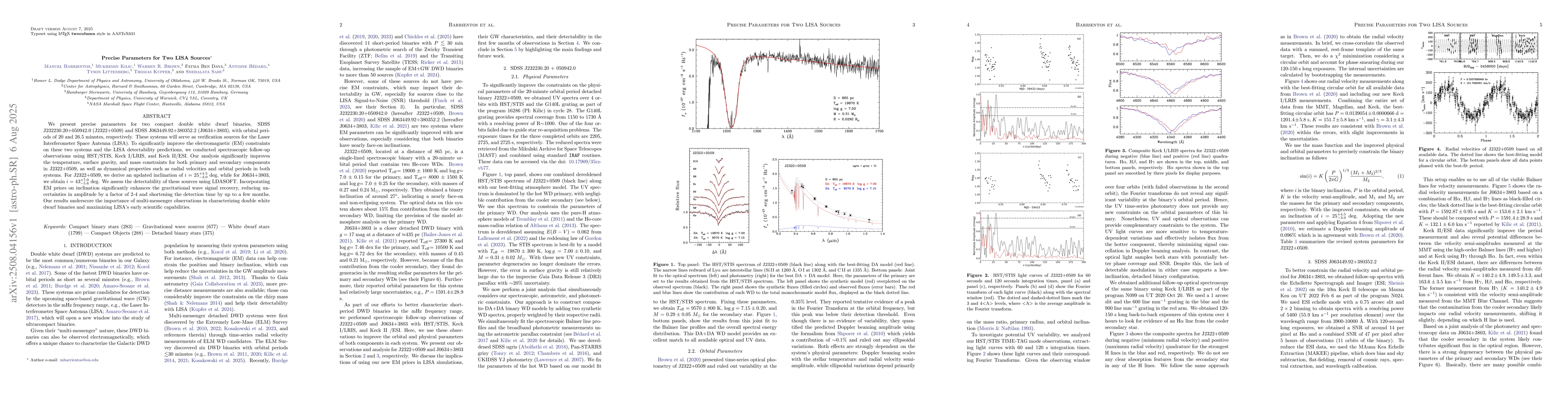 Thumbnail for Precise Parameters for Two LISA Sources