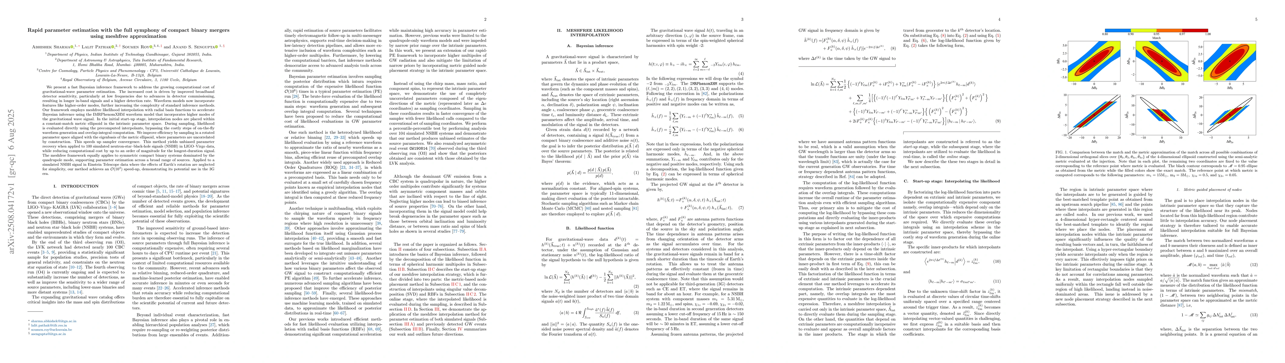 Thumbnail for Rapid parameter estimation with the full symphony of compact binary
  mergers using meshfree approximation